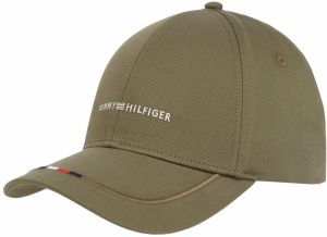 TOMMY HILFIGER Čiapka 'FOUNDATION'  olivová / biela