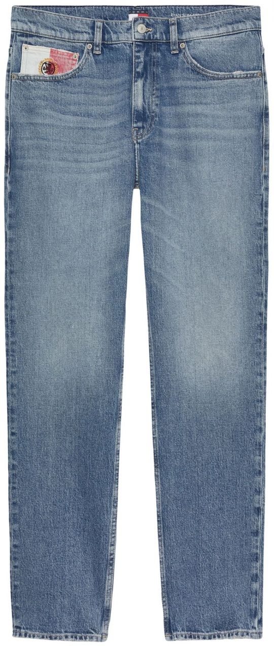 Tommy Jeans Džínsy 'RYAN'  modrá denim / červená / biela