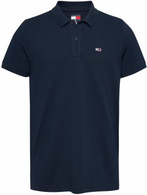 Tommy Jeans Tričko  námornícka modrá / červená / šedobiela