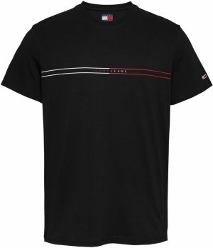Tommy Jeans Tričko  červená / čierna / biela