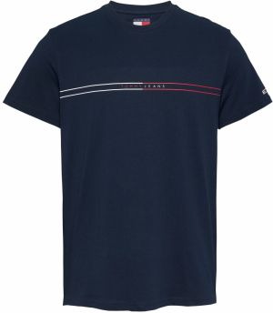Tommy Jeans Tričko  námornícka modrá / červená / biela