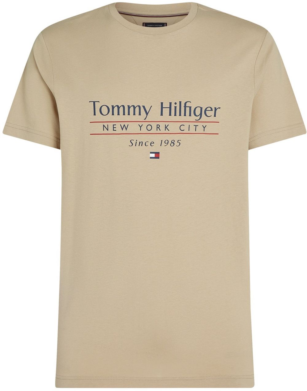 TOMMY HILFIGER Tričko  tmavomodrá / kaki / červená / biela