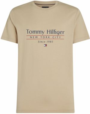TOMMY HILFIGER Tričko  tmavomodrá / kaki / červená / biela