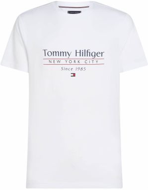 TOMMY HILFIGER Tričko  tmavomodrá / červená / biela