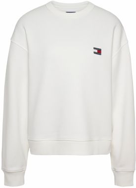 Tommy Jeans Mikina  nebielená / červená / čierna / biela