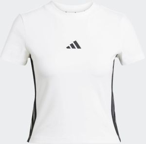 ADIDAS SPORTSWEAR Funkčné tričko 'Essentials'  čierna / biela