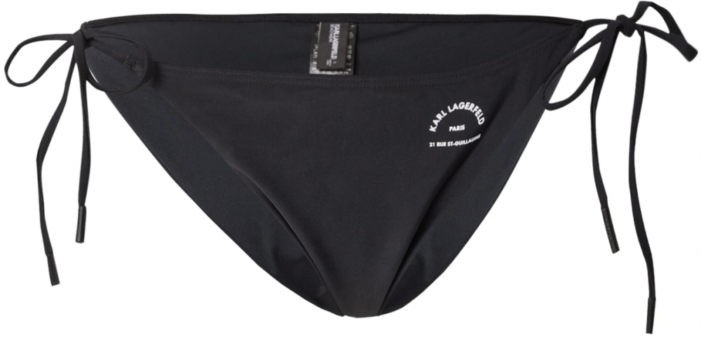 Karl Lagerfeld Bikinové nohavičky 'RUE ST-GUILLAUME'  čierna / biela