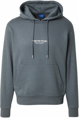 JACK & JONES Mikina 'JORVESTERBRO'  sivá / biela