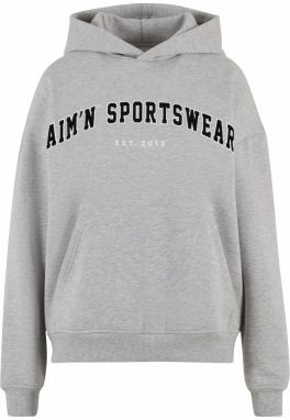 Aim'n Mikina 'Varsity Sweat'  sivá / čierna / biela