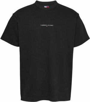 Tommy Jeans Tričko  čierna / biela