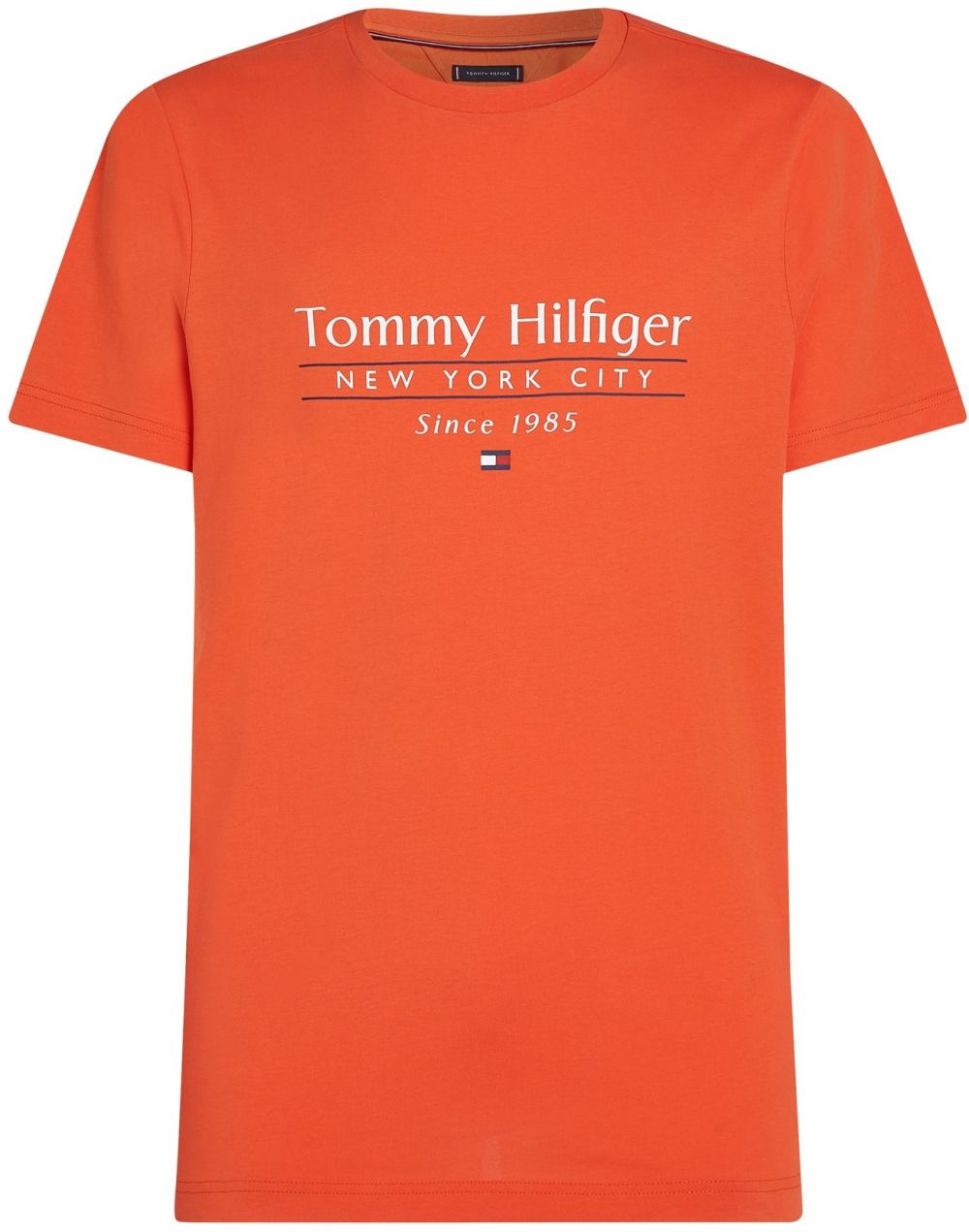 TOMMY HILFIGER Tričko 'CENTER STACK'  námornícka modrá / oranžová / červená / biela
