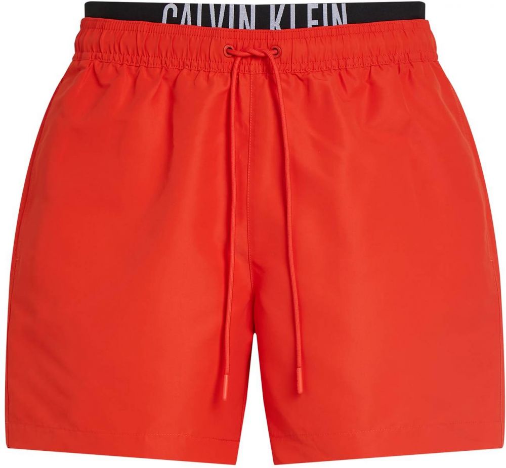 Calvin Klein Swimwear Plavecké šortky  červená / čierna / biela