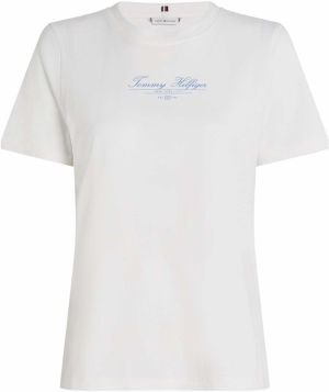 TOMMY HILFIGER Tričko  modrá denim / biela