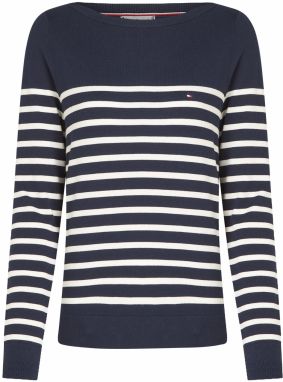 TOMMY HILFIGER Sveter  námornícka modrá / biela