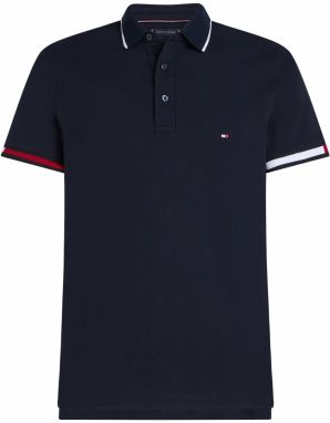 TOMMY HILFIGER Tričko  tmavomodrá / červená / biela