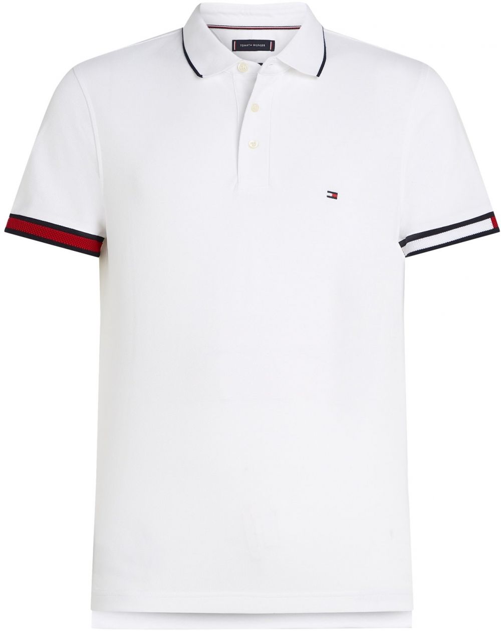 TOMMY HILFIGER Tričko  červená / čierna / biela