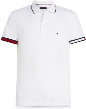 TOMMY HILFIGER Tričko  červená / čierna / biela