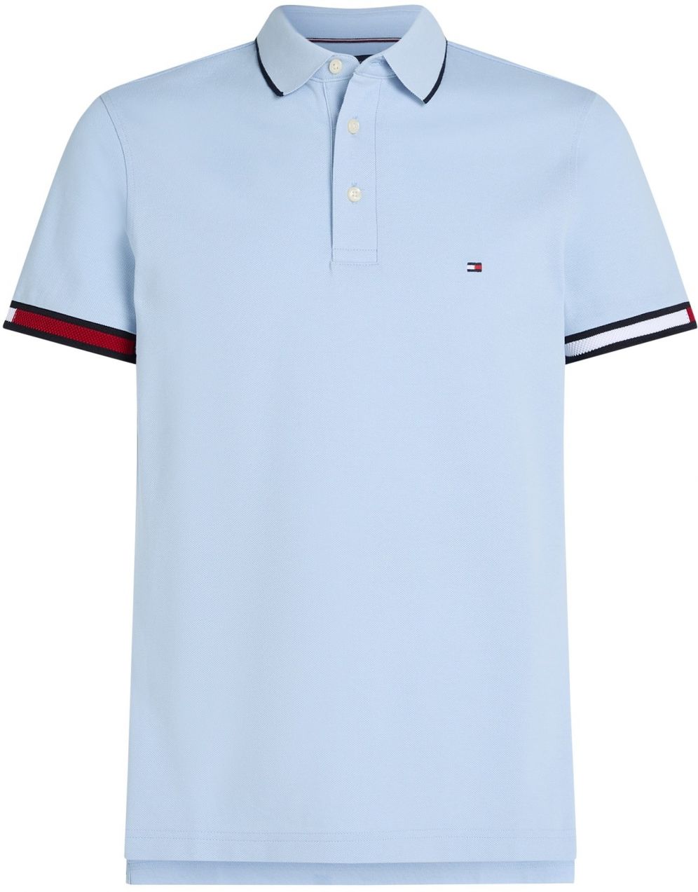 TOMMY HILFIGER Tričko  námornícka modrá / svetlomodrá / biela