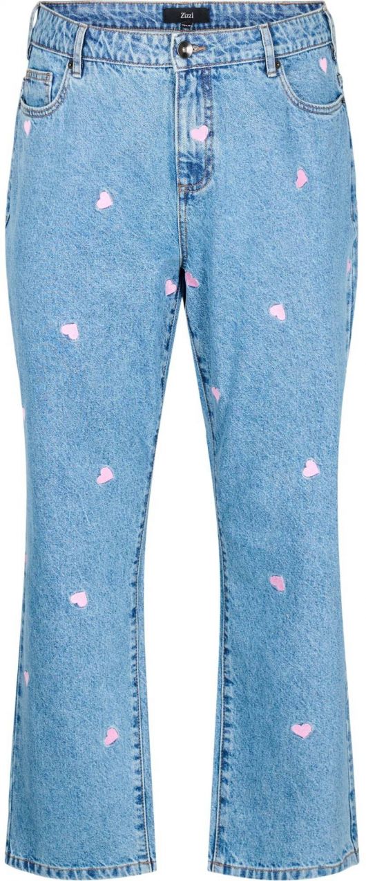 Zizzi Džínsy 'GEMMA'  modrá denim / ružová