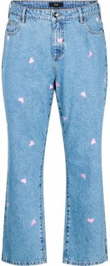 Zizzi Džínsy 'GEMMA'  modrá denim / ružová