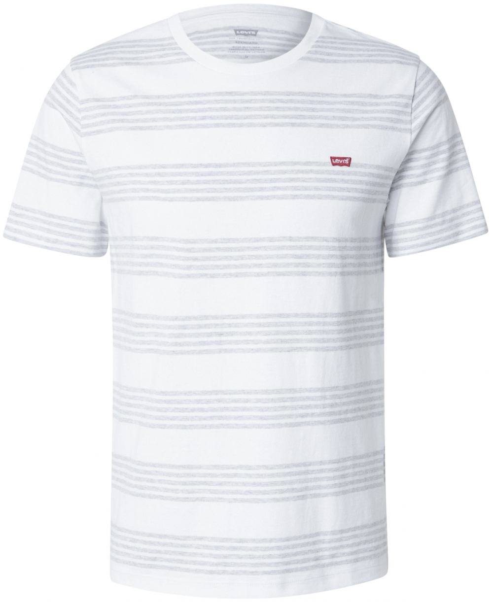 LEVI'S ® Tričko  sivá / tmavočervená / biela