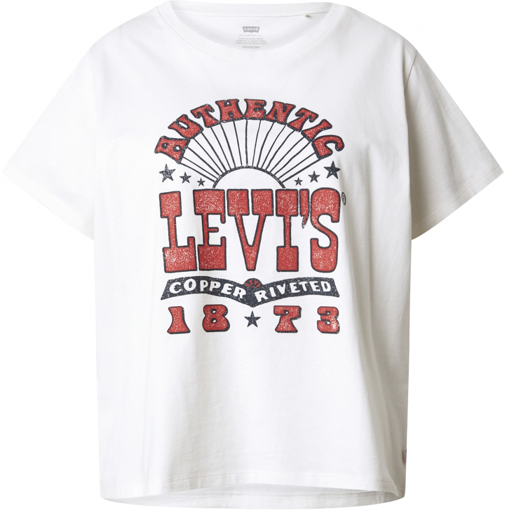 Levi's® Plus Tričko 'Perfect'  tmavočervená / čierna / biela