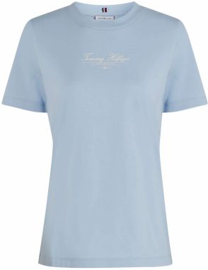TOMMY HILFIGER Tričko  svetlomodrá / biela