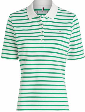 TOMMY HILFIGER Tričko '1985'  zelená / biela
