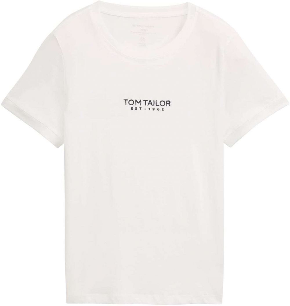 TOM TAILOR Tričko  čierna / šedobiela