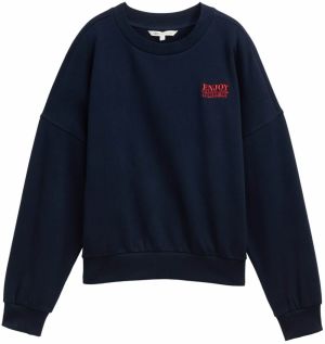 TOM TAILOR DENIM Mikina  námornícka modrá / červená