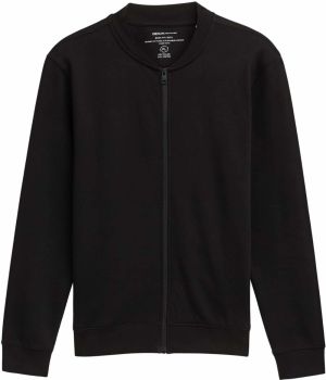 TOM TAILOR DENIM Tepláková bunda  čierna