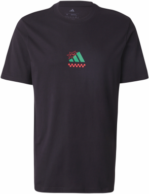 ADIDAS SPORTSWEAR Funkčné tričko 'Lounge Pizza'  zelená / karmínovo červená / čierna