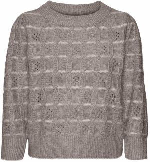VERO MODA Sveter 'VMNewleonor'  sivobéžová
