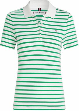 TOMMY HILFIGER Tričko '1985'  zelená / biela