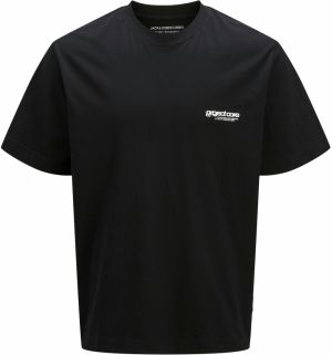 JACK & JONES Tričko 'JCOUnion'  čierna / biela