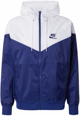 Nike Sportswear Prechodná bunda  modrá / biela