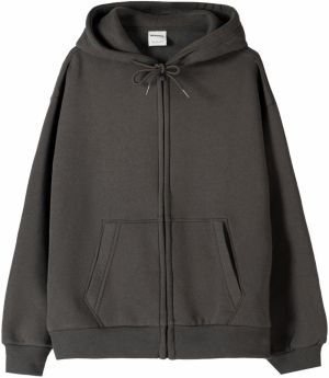 Bershka Tepláková bunda  antracitová