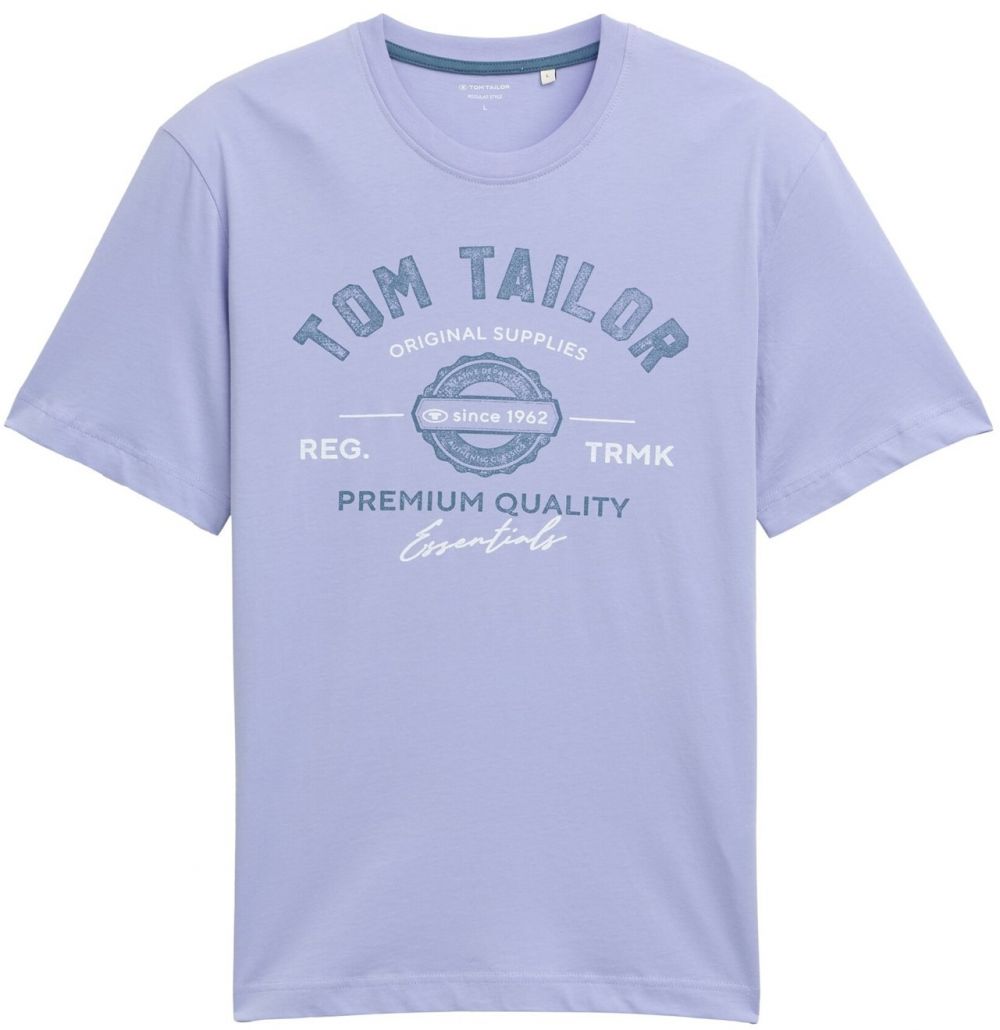 TOM TAILOR Tričko  námornícka modrá / svetlofialová / biela