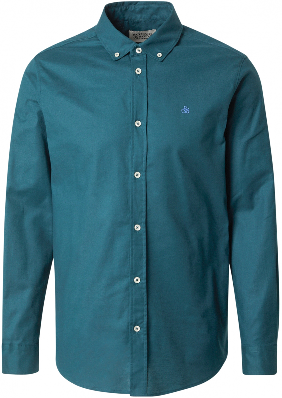 SCOTCH & SODA Košeľa 'Seasonal Core'  smaragdová