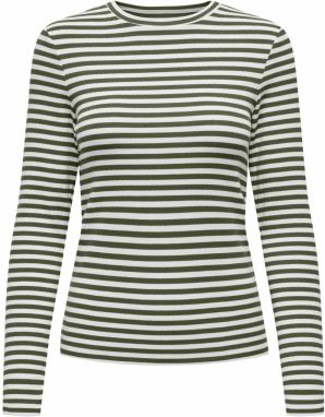 ONLY Tričko 'ONLAida'  olivová / biela