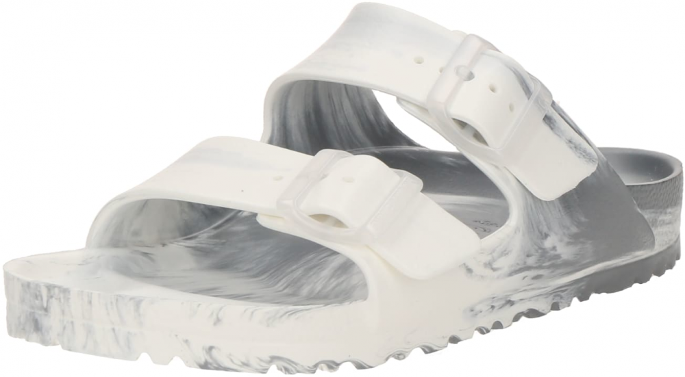BIRKENSTOCK Šľapky 'Arizona Essentials'  strieborná / biela