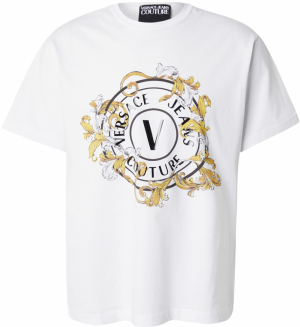 Versace Jeans Couture Tričko  tmavožltá / čierna / biela / šedobiela