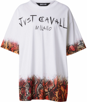 Just Cavalli Tričko  mandarínková / ohnivo červená / čierna / biela