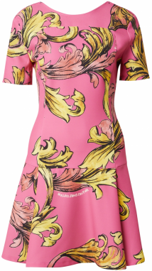 Versace Jeans Couture Šaty  žltá / horčicová / svetloružová / čierna