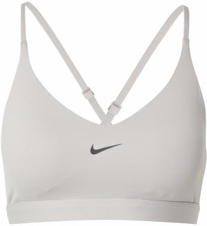NIKE Športová podprsenka 'INDY'  svetlosivá / čierna