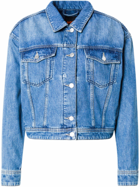 BOSS Prechodná bunda  modrá denim