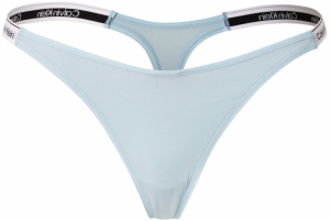 Calvin Klein Underwear Tangá  svetlomodrá / čierna / biela