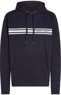 TOMMY HILFIGER Mikina  námornícka modrá / šedobiela