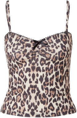 Gina Tricot Top  čokoládová / kapučíno / svetlohnedá