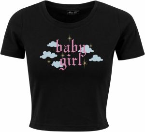 Mister Tee Tričko 'Baby Girl'  sivá / ružová / čierna